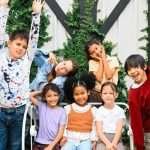 A child with ADHD spends time with their friends.