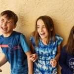 Preteens mimic each others silly faces